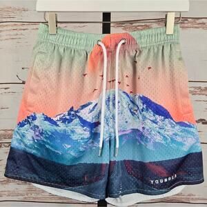 YoungLA 150 After Party Shorts Mystic Mountains Size Small